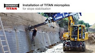 Permanent shotcrete stabilisation with TITAN micropiles [upl. by Atiuqihs410]