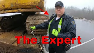 Load securement with Officer Hoover and Steve with Speed binders [upl. by Eannaj245]