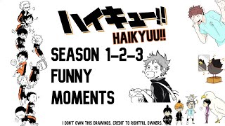 HAIKYUU ハイキュー SEASON 123 FUNNY MOMENTS ENG SUB [upl. by Nylahs]