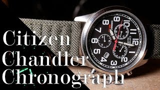 Citizen Chandler Chronograph Review  Solar on a Budget  AT020005E [upl. by Akimrehs453]