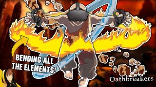 BENDING ALL THE ELEMENTS IN VR  Oathbreakers VR Avatar  Magic VR Game [upl. by Gall639]