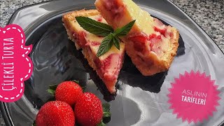 Bu Tam Bir Şölen Çilekli Turta Tarifi strawberry pie turta strawberrypie aslinintarifleri [upl. by Gahl]