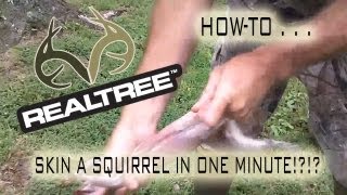 How To Skin A Squirrel In One Minute [upl. by Mallin]