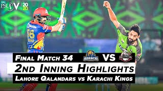 Lahore Qalandars vs Karachi Kings  2nd Inning Highlights  Final Match 34  HBL PSL 2020  MB2N [upl. by Nunci]