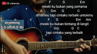 Kunci Gitar CINTA TERBAIK  CASANDRA  Chord Gitar Mudah [upl. by Mihalco]