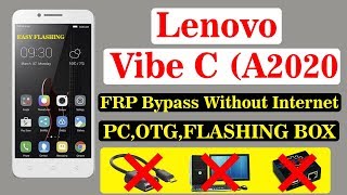 Lenovo a2020a40 Bypass Google Account  Without PCOTG [upl. by Ellenaej]