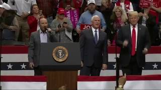 Lee Greenwood sings at Trump rally [upl. by Nhguavahs194]