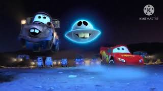 Cars Toons Mrs UFO Saves Mater McQueen and Mator [upl. by Hanaj]