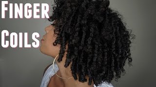 How To Finger Coils  Natural Hair  Feat Tropic Isle Living [upl. by Laemaj]