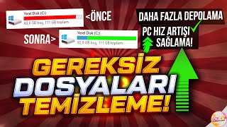 100 GB BOŞ ALAN KAZANMA Windows Gereksiz Dosyaları Temizleme [upl. by Eivets]