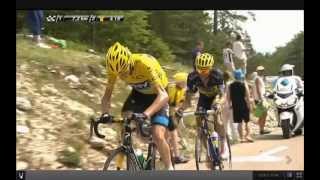 Froome unhumanly attack against Contador on mont ventoux [upl. by Ahsiyk390]