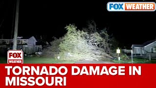 Confirmed Tornado Causes Damage In Missouri Community [upl. by Akimaj]