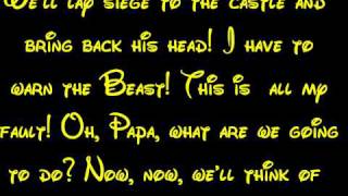 The Mob Song  Beauty And The Beast Lyrics HD [upl. by Einnob]