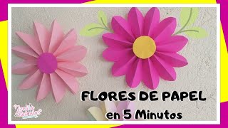 Como hacer FLORES DE PAPEL fáciles En Menos de 5 MINUTOS [upl. by Amehr]