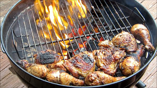 How To Make BBQ Grilled Chicken  Grilled Roadside Chicken Recipe  Weber Grill [upl. by Aicilra]