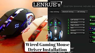 How to Install the Driver for LENRUEs Wired Gaming Mouse [upl. by Ecirtahs]