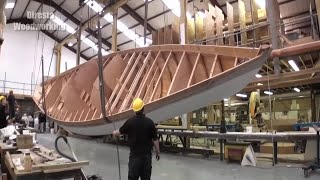 EXTREME FAST WOODEN BOAT BUILD SKILLS  How To Make a Boat Amazing TimeLapse [upl. by Schreibe]