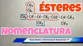 Nomenclatura de ÉSTERES nombre y fórmula [upl. by Micah]