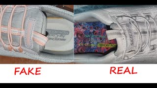 Skechers trainers real vs fake review How to spot counterfeit Skechers sneakers [upl. by Renny419]