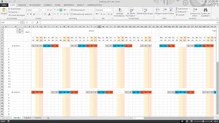 Excel Schichtplan erstellen Teil3 Bedingte Formatierung WE Schichten [upl. by Einahpats]