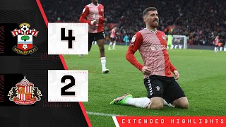 EXTENDED HIGHLIGHTS Southampton 42 Sunderland  Championship [upl. by Gamber]