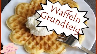 DIY  Basic  Waffelteig  Grundrezept  schnell amp einfach  selber machen  Backlounge 2016 [upl. by Alyahs]