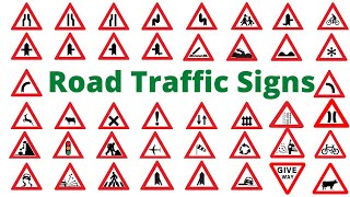 यातायात के प्रमुख चिन्ह Road Traffic Signs Name Learn Hindi and English words Meaning with Picture [upl. by Bremer]