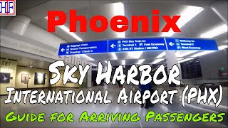 Phoenix Sky Harbor International Airport PHX  Arrivals and Ground Transportation Guide [upl. by Adnilg]