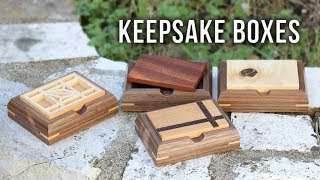 Making Small Keepsake Boxes with Various Lid Designs [upl. by Euseibbob]