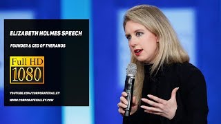 Elizabeth Holmes Inspirational Speech  Founder amp CEO of Theranos [upl. by Anallise]