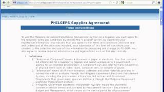 PhilGEPS Supplier  OnLine Registration [upl. by Luemas]