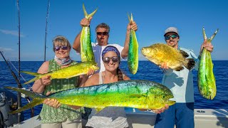 Offshore MAHI Fishing in Florida Keys Catch and Cook Islamorada FL [upl. by Nostets]