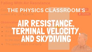 Air Resistance and Terminal Velocity [upl. by Boleslaw]