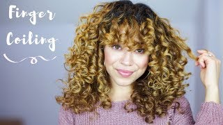 Finger Coiling For Perfect Spirals  Curly amp Wavy Hair [upl. by Hildagard248]