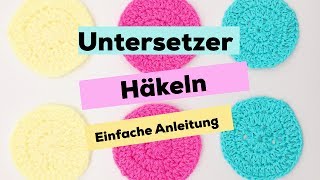 Untersetzer häkeln  Häkelanleitung für Anfänger [upl. by Sigismundo]