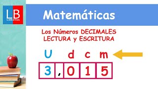 Los Números DECIMALES LECTURA y ESCRITURA ✔👩‍🏫 PRIMARIA [upl. by Katee]