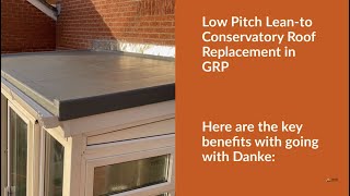 Leanto conservatory roof replacement in GRP [upl. by Azil]