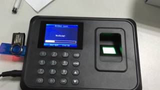 How to download the data of a 24quot TFT Biometric Fingerprint Password Attendance Time Clock [upl. by Helban695]