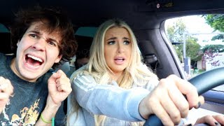 DAVID DOBRIK TEACHES ME HOW TO DRIVE in his TESLA [upl. by Namhcan]