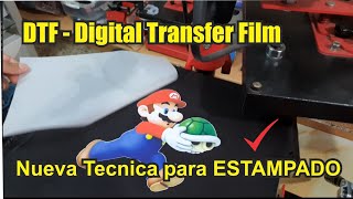 ⭐ Nueva técnica para estampado sobre AlgodonPoliester  DTF Digital Transfer Film ⭐ [upl. by Lachus]