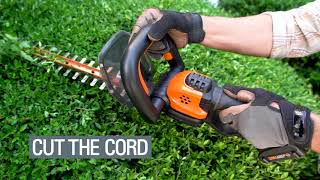 22quot Cordless Hedge Trimmer  Worx 20V [upl. by Anaeco]