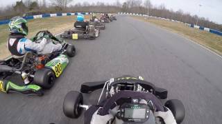 2017 GoPro Motorplex Karting Challange Round 1 Briggs LO206 Senior PreFinal [upl. by Issim]