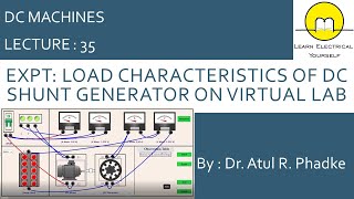 Experiment Load Characteristics of DC Shunt Generator on Virtual Lab 35 [upl. by Airekal684]