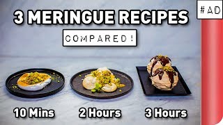 3 Meringue Recipes COMPARED  Sorted Food [upl. by Trocki]