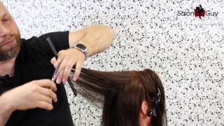 Haircut Tutorial  How to Cut Layers  TheSalonGuy [upl. by Amelita]