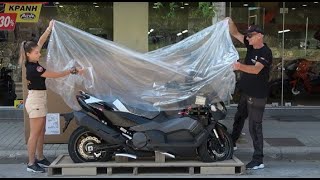 unboxing the SYM TL 508  new mega scooter 2021 [upl. by Charline]