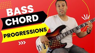 Guide To Bass Chord Progressions Beginner Bass Tutorial [upl. by Saihttam]