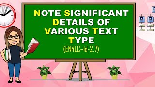 Noting Significant Details English 4 MELC Week3 [upl. by O'Carroll]