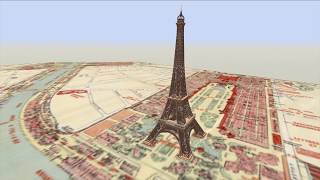 Eiffel Tower Animated Construction Timelapse [upl. by Morganstein523]