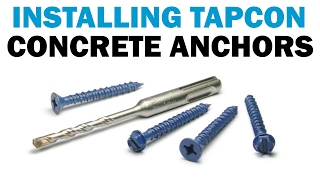 How to Install Tapcon Masonry Concrete Screws  Fasteners 101 [upl. by Harod]